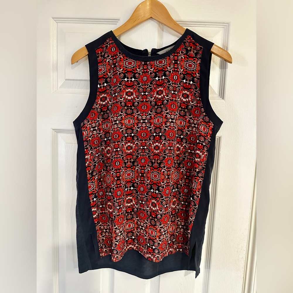 Athleta mixed media top